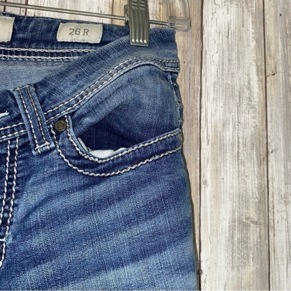BKE Culture Distressed Pockets Bootcut Jeans - Picture 3 of 8